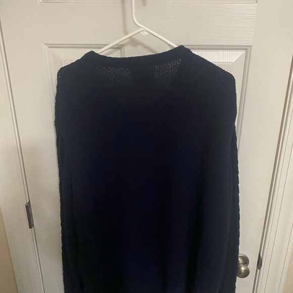 Old Navy Men's Cozy Crewneck Cable-Knit Cotton Sweater Navy Blue XXL NWT gift - Picture 2 of 5